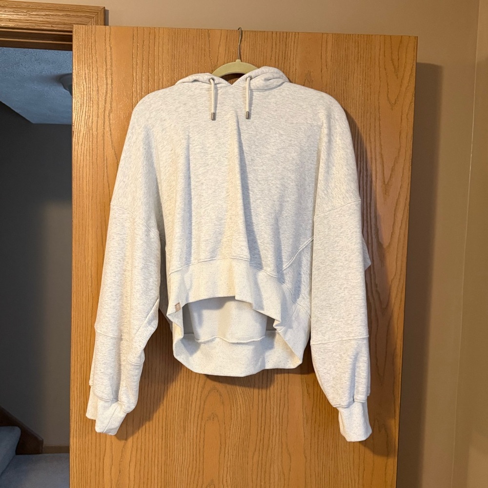 Light Gray Cropped Hoodie